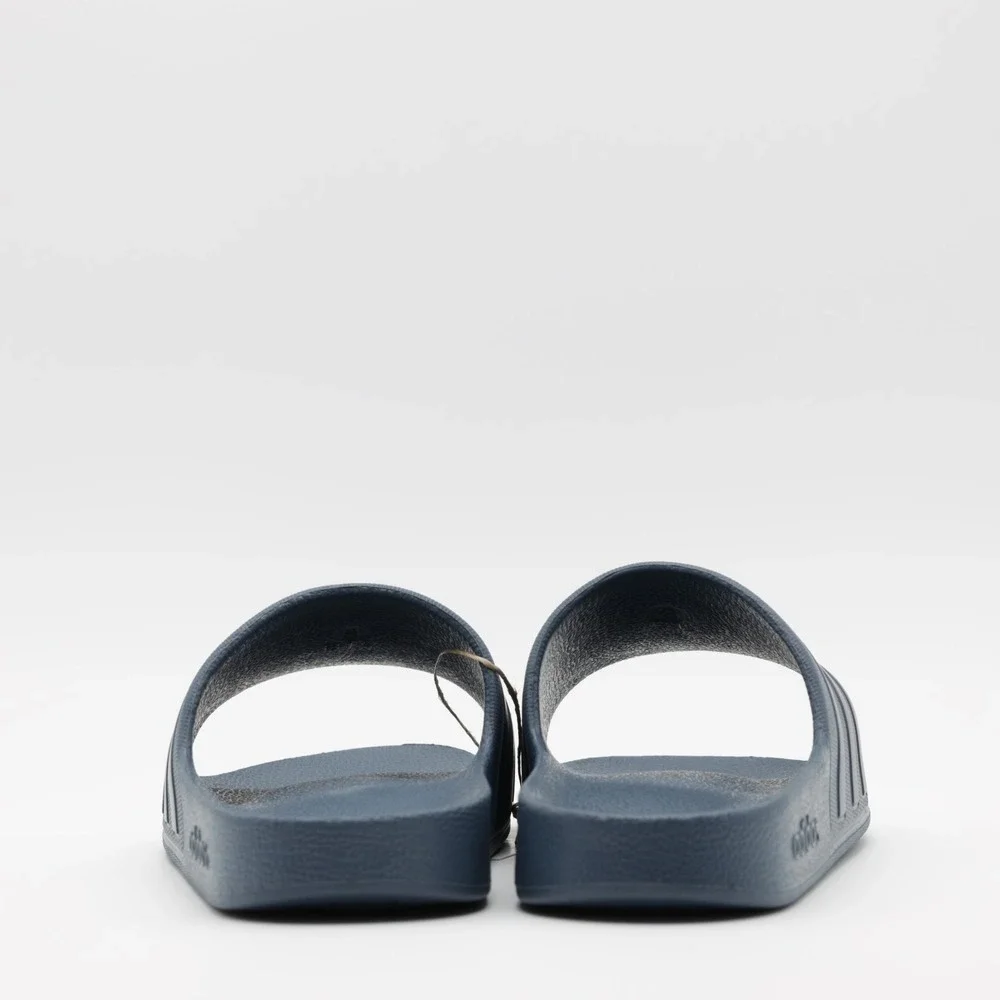 Adidas Unisex Adilette Aqua Slides Casual Slip-On Sandals Navy Blue Size M9‎ W10